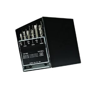 18 pcs M2.5x0.45 to M12x1.75 2.05 to 10.2MM HSS Metric Point Tap & Drill Set 404-7209 P) in Saudi Arabia