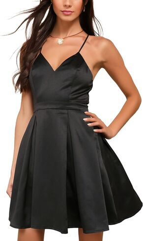 نوفا في سماء فساتين صيفية للسيدات 2025 Flowy Boho v-Neck Beach Sundresses Spaghetti Strap Tiered Mini Swing Skater Dress in Saudi Arabia