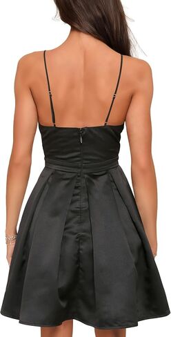 نوفا في سماء فساتين صيفية للسيدات 2025 Flowy Boho v-Neck Beach Sundresses Spaghetti Strap Tiered Mini Swing Skater Dress in Saudi Arabia