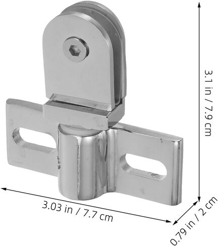 MAGICLULU 1set Zinc Alloy Shower Door Pivot Hinges Bidirectional Design for Glass Doors Secure Clamp Hardware for Bathroom and Home Use Versatile Installation with Reliable Support in Saudi Arabia