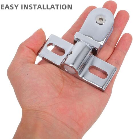 MAGICLULU 1set Zinc Alloy Shower Door Pivot Hinges Bidirectional Design for Glass Doors Secure Clamp Hardware for Bathroom and Home Use Versatile Installation with Reliable Support in Saudi Arabia