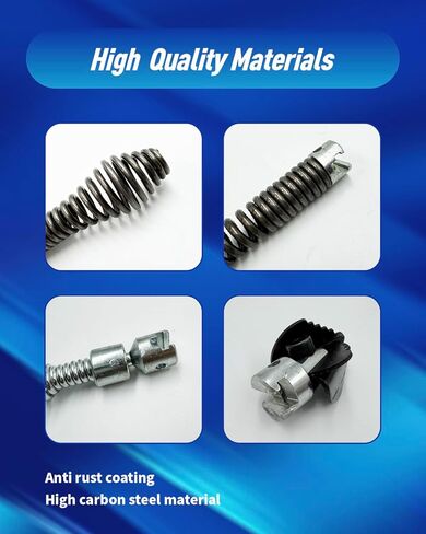 10Pcs Drain Snake Drill Attachment, Drain Auger Cutter Kit, Fit for RIDGID K-400 C-4 C-6 C-7 C-8 and C-9 Drain Cleaning Machine, for 5/8" Drain Snake Cable Heads Tips in Saudi Arabia