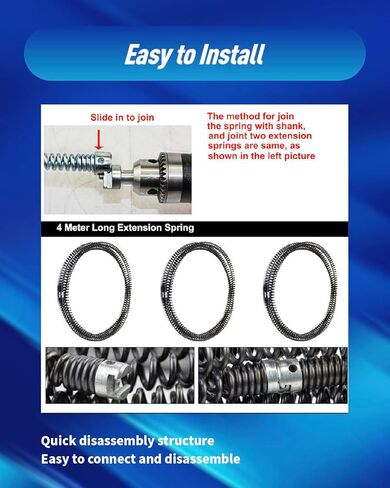 10Pcs Drain Snake Drill Attachment, Drain Auger Cutter Kit, Fit for RIDGID K-400 C-4 C-6 C-7 C-8 and C-9 Drain Cleaning Machine, for 5/8" Drain Snake Cable Heads Tips in Saudi Arabia