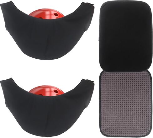 KLMNOP 3 Pack Bowling Ball Twel Kit ، 2 back microfiber bowling bag bag with 10 "× 8" powling shammy pad ، وملحقات البولينج للنساء ومحبي البولينج in Saudi Arabia
