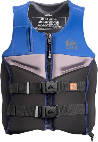 QUIKSILVER Men's Life Vest, USCG and Transport Canada Approved PFD, Evoprene Personal Flotation Device Level 70 Buoyancy Aid for Boating Kayaking Rafting Surfing in Saudi Arabia