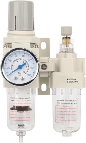 Pneumatic Compressed Air Compressor FRL FR.L Filter Regulator Drain Air Source Component Pneumatic Tool Tools AC2010-02 1/4(4mm) in Saudi Arabia