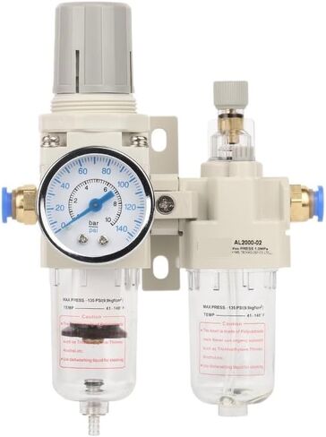 Pneumatic Compressed Air Compressor FRL FR.L Filter Regulator Drain Air Source Component Pneumatic Tool Tools AC2010-02 1/4(4mm) in Saudi Arabia
