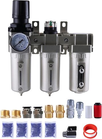 1pc 3 مرحلة معالج الهواء المجففة معالجة جسيمات الجسيمات منظم الجسيمات مرشح مرشح مرشح مرشح تجفيف الهواء (تصريف نصف التوت 1L2) in Kuwait