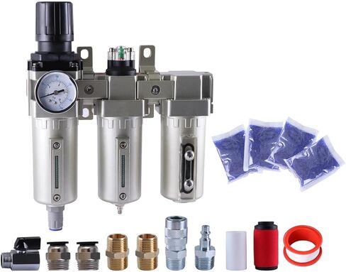 1pc 3 مرحلة معالج الهواء المجففة معالجة جسيمات الجسيمات منظم الجسيمات مرشح مرشح مرشح مرشح تجفيف الهواء (تصريف نصف التوت 1L2) in Kuwait