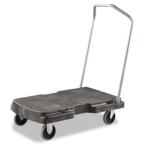 Rubbermaid 4401BLA Triple Trolley, 500-lb Cap, 20-1/2w x 32-1/2d x 7h, Black in Saudi Arabia