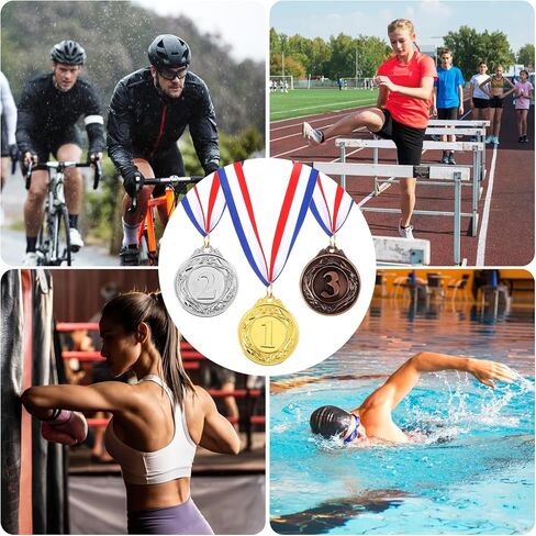 3 Packs 1st 2nd 3rd Place Award Number Medals Gold Silver Bronze Award Medals with Ribbon Winner Awards Olympic Style Winner Medals for Sports Day Prizes Party Favours Office Games in Saudi Arabia