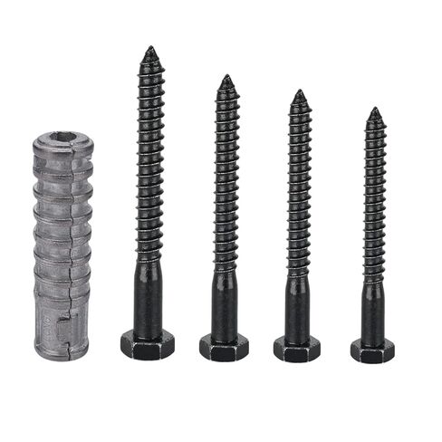 Party Animal 3/8 × 1-3/4 LAG Shield 50PCS مرساة درع التوسع مع مسامير تأخر رأس سداسية 3/8 × 2-1/2 "20pcs ، 3/8 × 1-1/2" 20pcs ، 3/8 × 2 20pcs ، 3/8 × 1-1/4 "20pcs in Kuwait