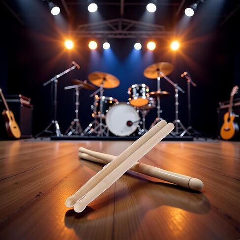 2 Pcs Wood Drumsticks Wooden Tip Kids Students Beginners Accessory for Musical Course Learning Accessory Dies for Card Making Sentiments in Saudi Arabia