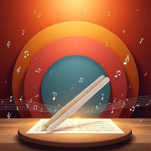2 Pcs Wood Drumsticks Wooden Tip Kids Students Beginners Accessory for Musical Course Learning Accessory Dies for Card Making Sentiments in Saudi Arabia