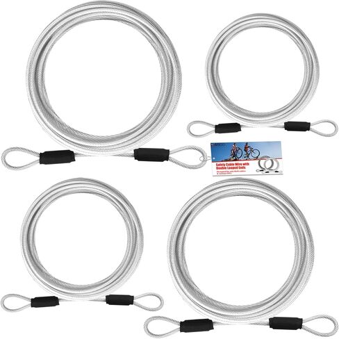 4FT/6FT/10FT/15FT Cable Locks with Combination 1/8 inch Security Cable with Loops for Fence Luggage Gym Locker Cabinet in Kuwait