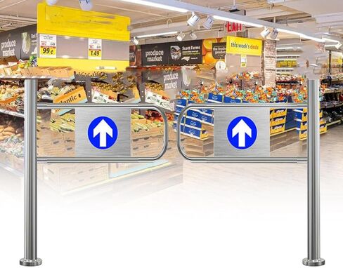 بوابة التأرجح التلقائي لمستودع المستودع ومدخل السوبر ماركت ، باب نقل المشاة 130x100 سم ، وصول ممر المصنع ، وإغلاق متين لمناطق حركة المرور العالية in Kuwait