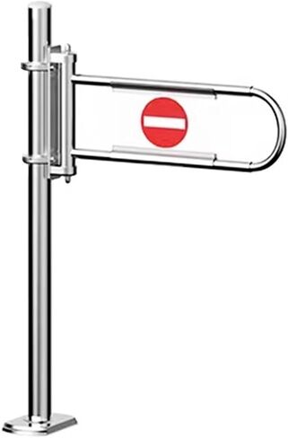 Supermarket Swing Gate - Cashier Channel Safety Door with Column, Secure Entrance & Exit Access Control, Ideal for Retail and Import-Export Settings in Kuwait