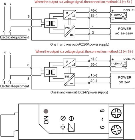 4-20MA 0-10V المرسل الحالي 0-1A 0-10A إلى RS485 DC جهاز إرسال جهد الجهد 0-100V 0-200V محول الجهد الحالي DC24V (BSA-I ، المدخلات DC 0-2A_OUTPUT RS485) in Kuwait