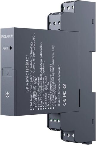 DC24V 1 in 2 Out Voltage Signal Transmitter 4-20MA 0-10V 0-5V 0-75MV to 0-20ma 0-10ma 35mm 35mm (0-5V input_dc24v supply_0-20ma Output) in Kuwait