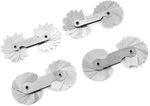 Durable Stainless Steel Radius Gauges for Checking Convex and Concave Surfaces, Set of 4 in Saudi Arabia