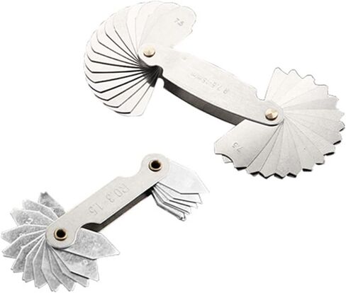 PRETYZOOM 2pcs Stainless Steel Radius Gauge Radius Measuring Tool for Machinists Convex Concave Arc Measurement in Saudi Arabia
