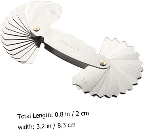 PRETYZOOM 2pcs Stainless Steel Radius Gauge Radius Measuring Tool for Machinists Convex Concave Arc Measurement in Saudi Arabia
