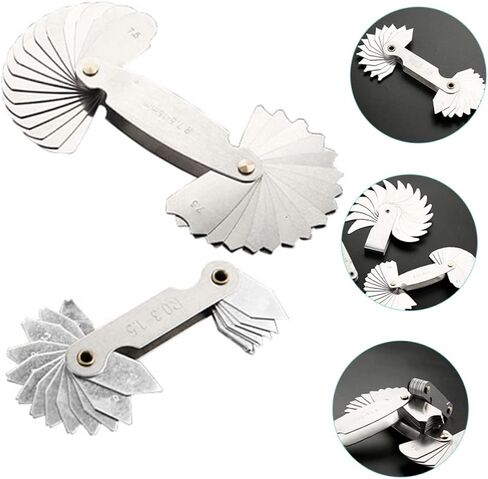 PRETYZOOM 2pcs Stainless Steel Radius Gauge Radius Measuring Tool for Machinists Convex Concave Arc Measurement in Saudi Arabia