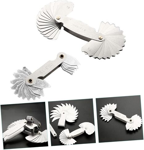 PRETYZOOM 2pcs Stainless Steel Radius Gauge Radius Measuring Tool for Machinists Convex Concave Arc Measurement in Saudi Arabia