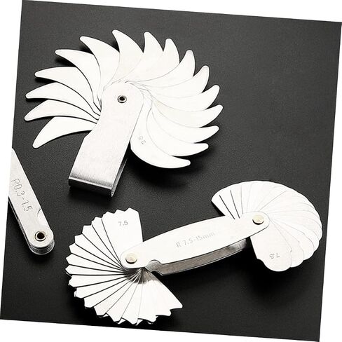 PRETYZOOM 2pcs Stainless Steel Radius Gauge Radius Measuring Tool for Machinists Convex Concave Arc Measurement in Saudi Arabia