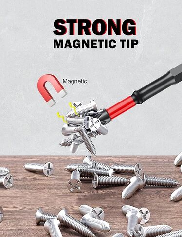 FPH2 Impact Screwdriver Bit Set - 10pcs S2 Steel Insulated Bits (65mm+110mm) for Electricians, 1/4" Hex Shank Magnetic Drill Bits for Circuit Breakers ﻿ (10pic) in Saudi Arabia
