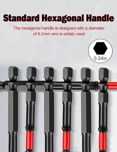 FPH2 Impact Screwdriver Bit Set - 10pcs S2 Steel Insulated Bits (65mm+110mm) for Electricians, 1/4" Hex Shank Magnetic Drill Bits for Circuit Breakers ﻿ (10pic) in Saudi Arabia