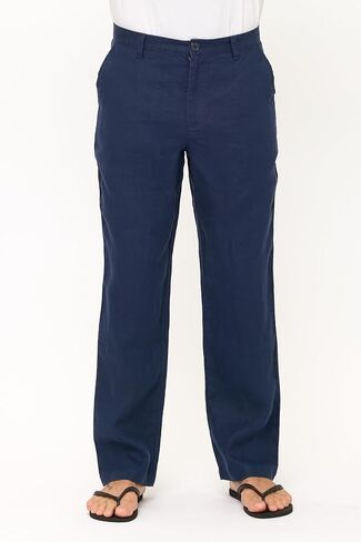 Mariyaab Men's 100% Linen Pants with Button Closure in Kuwait