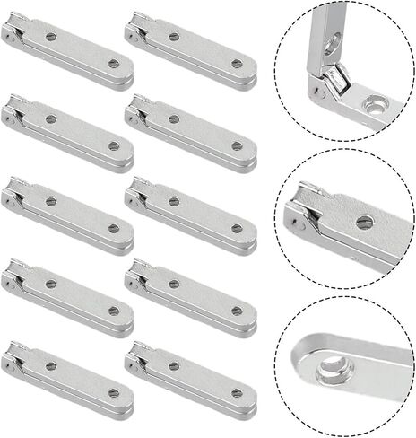 Stainless Steel Ball Bearing Square Door Hinge 10pcs 90 Degree Hinges L-Shaped Spring Hinge Zinc Alloy Furniture for Wooden Box Jewellery Case Cabinet Fittings in Saudi Arabia