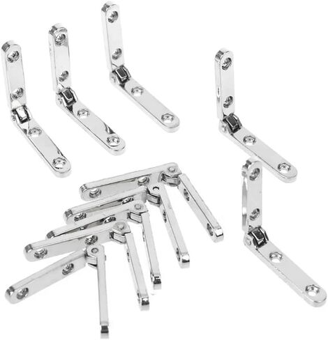 Stainless Steel Ball Bearing Square Door Hinge 10pcs 90 Degree Hinges L-Shaped Spring Hinge Zinc Alloy Furniture for Wooden Box Jewellery Case Cabinet Fittings in Saudi Arabia