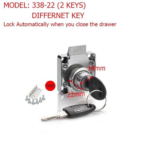 Zinc 338-22 Desk Drawer Lock Wardrobe Locks Cabinet Locks Furniture Cam Locks 1Pcs in Kuwait