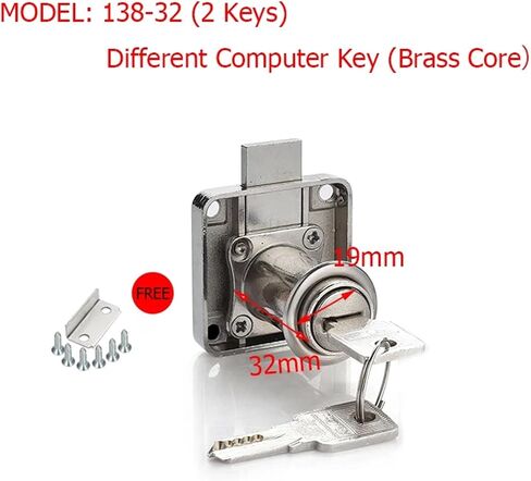 Brass 138-32 Desk Drawer Lock Wardrobe Locks Cabinet Locks Furniture Cam Locks 1Pcs in Saudi Arabia