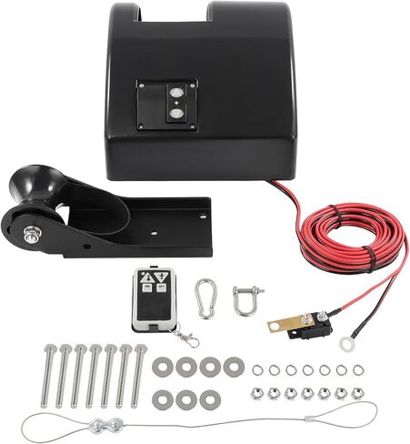 eCCPP 12V اللاسلكي اللاسلكي مجموعة التحكم عن بعد 25 رطلا فري الخريف مرساة كهربائية وينش لقوارب المياه المالحة المثالية لقوارب و 20 قدم ومقطورات تشمل كولر دائرة إعادة ضبط التلقائي. in Saudi Arabia