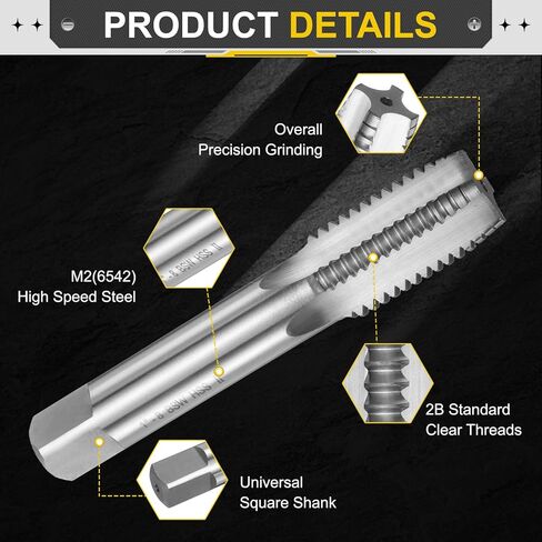 UXCELL HAND PLUP TAP 3/4 "-12 BSF 2B Thread Plug Styp Taps Straight Flute Tapping Thapping Thinping Thinding Steel Hss6542 in Kuwait