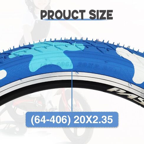Meghna Bike Tyre 20 Inch Mountain Bike Tyre مع رافعة 60-406 إطار قابلة للطي 20 × 2.35 بوصة استبدال لدراجة BMX Kids Cruiser in Kuwait