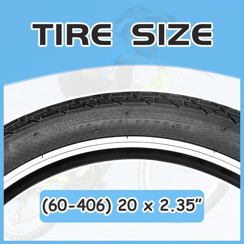 Meghna Bike Tyre 20 Inch Mountain Bike Tyre مع رافعة 60-406 إطار قابلة للطي 20 × 2.35 بوصة استبدال لدراجة BMX Kids Cruiser in Kuwait