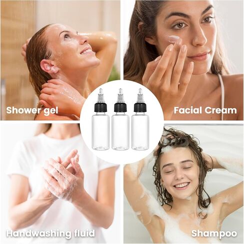 زجاجة سائلة من البلاستيك 10 PCS ، 1 أوقية توزع زجاجة مختبر زجاجة زجاجة الضغط على زجاجات تصريف حبر الحيوانات الأليفة 30 مل. in Kuwait