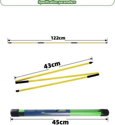 عصي محاذاة الجولف 2 عبوة - 48 "Tri -Fold Training Training Aid لمسار التأرجح ، تصحيح الموقف والمحاذاة - أداة ممارسة محمولة in Saudi Arabia