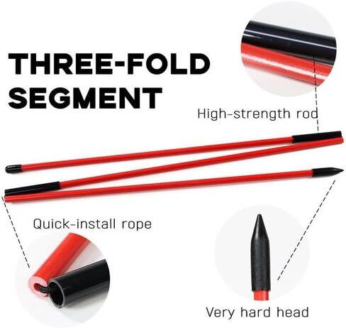 عصي محاذاة الجولف 2 عبوة - 48 "Tri -Fold Training Training Aid لمسار التأرجح ، تصحيح الموقف والمحاذاة - أداة ممارسة محمولة in Saudi Arabia