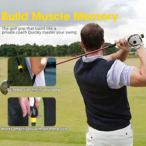 Golf Grip Trainer ، مدرب جولف أرجوحة لتعزيز دقة قبضة ، مساعدة التدريب على الجولف ، قبضة Grip Trainer Golf Club للمساعدة في تدريب موقع اليد الصحيح ، هدايا ملحقات الجولف للرجال والنساء in Saudi Arabia