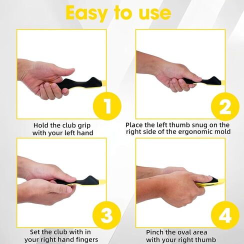 Golf Grip Trainer ، مدرب جولف أرجوحة لتعزيز دقة قبضة ، مساعدة التدريب على الجولف ، قبضة Grip Trainer Golf Club للمساعدة في تدريب موقع اليد الصحيح ، هدايا ملحقات الجولف للرجال والنساء in Saudi Arabia