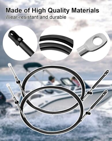 2Pcs 9FT Outboard Engine Control Cable Fit for Mercury MerCruiser Marine Force Outboard Engine GEN I, Throttle and Shift Cables in Saudi Arabia