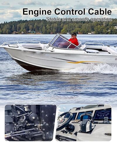 2Pcs 9FT Outboard Engine Control Cable Fit for Mercury MerCruiser Marine Force Outboard Engine GEN I, Throttle and Shift Cables in Saudi Arabia
