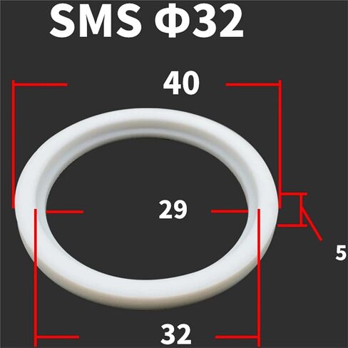 19 25 32 38 45 51 63 76 89 102mm Food Grade PTFE Sealing Gasket Strip for Sanitary SMS Union Homebrew(SMS 76mm) in Saudi Arabia