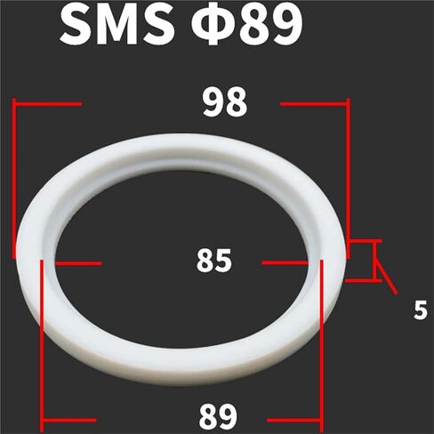 19 25 32 38 45 51 63 76 89 102mm Food Grade PTFE Sealing Gasket Strip for Sanitary SMS Union Homebrew(SMS 76mm) in Saudi Arabia