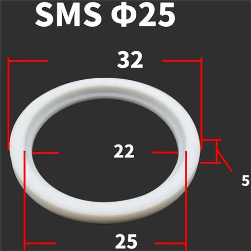 19 25 32 38 45 51 63 76 89 102mm Food Grade PTFE Sealing Gasket Strip for Sanitary SMS Union Homebrew(SMS 76mm) in Saudi Arabia